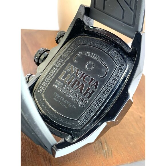 Invicta Men's Watch 10288 Lupah Quartz Ceramic Case Black Rubber Strap 47mm - Picture 7 of 15